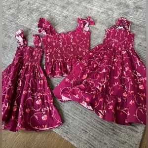 Hillhouse top and matching girl dresses